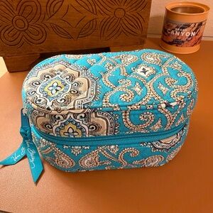 Vera Bradley Teal Paisley Jewelry Travel Case
